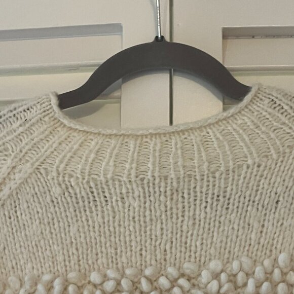 Faherty Polly Alpaca Sweater in Winter White large - Picture 10 of 12